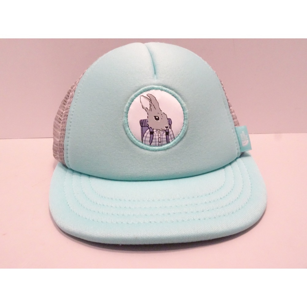 The North Face Infant Rabbit Backpacker Trucker Hat Blue Grey XXS 0-6M